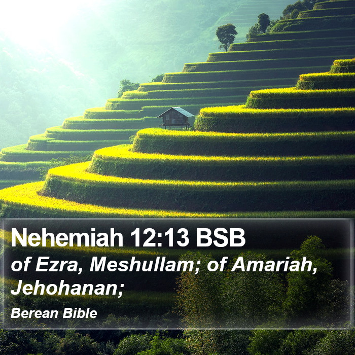 Nehemiah 12:13 BSB Bible Study