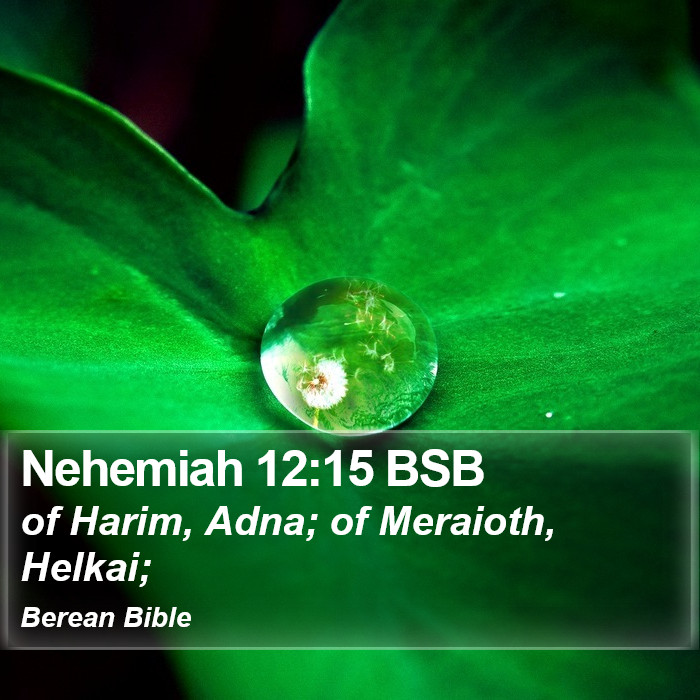 Nehemiah 12:15 BSB Bible Study