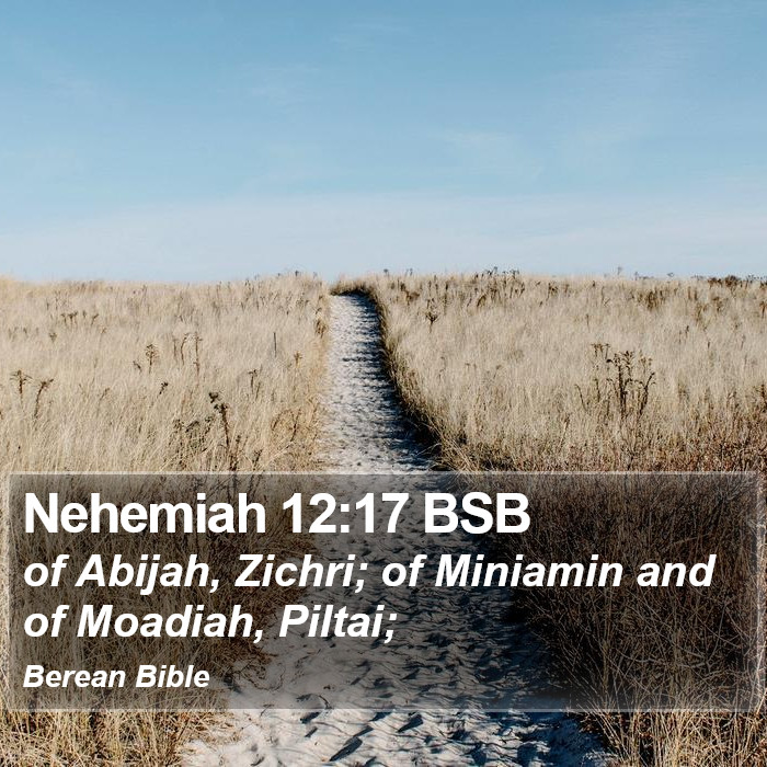 Nehemiah 12:17 BSB Bible Study