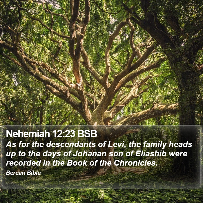 Nehemiah 12:23 BSB Bible Study