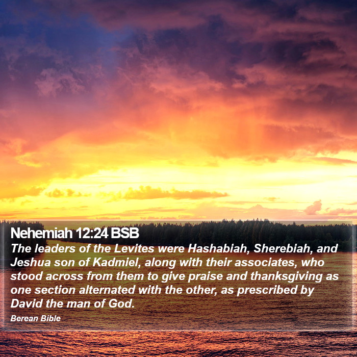 Nehemiah 12:24 BSB Bible Study