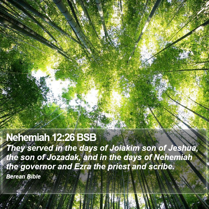 Nehemiah 12:26 BSB Bible Study