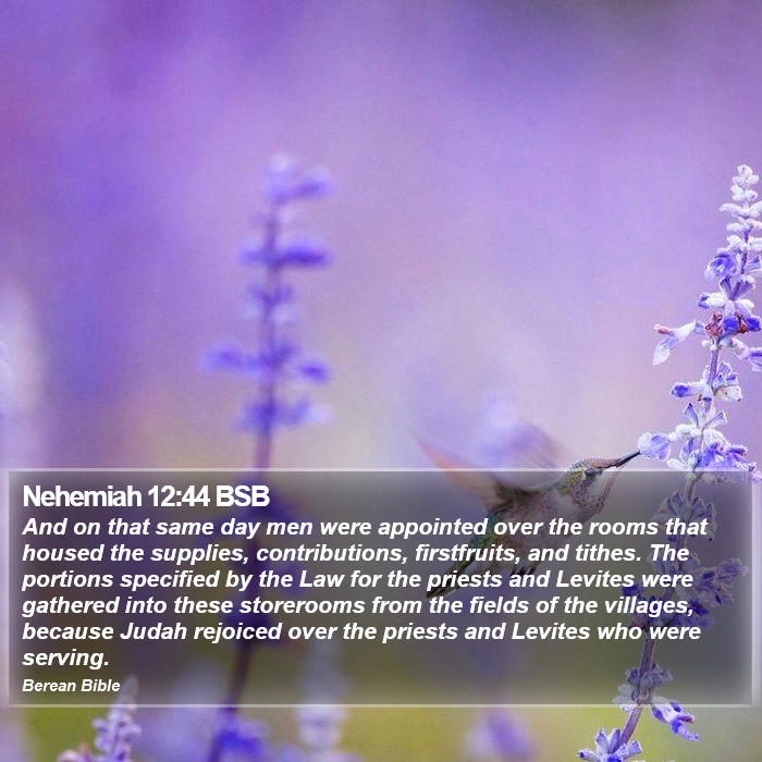 Nehemiah 12:44 BSB Bible Study