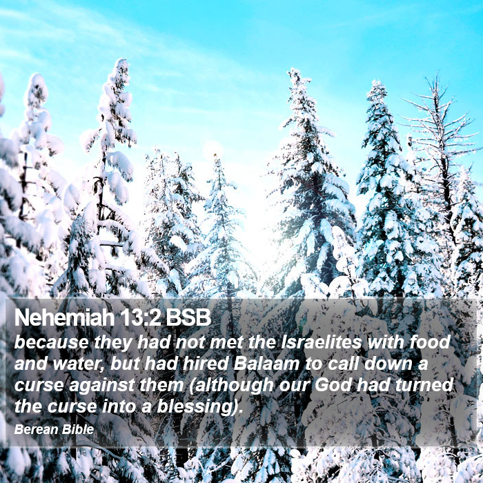 Nehemiah 13:2 BSB Bible Study