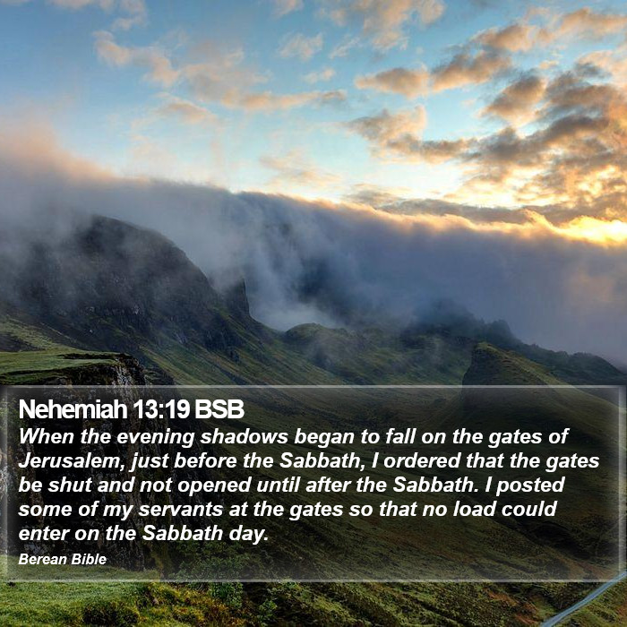 Nehemiah 13:19 BSB Bible Study