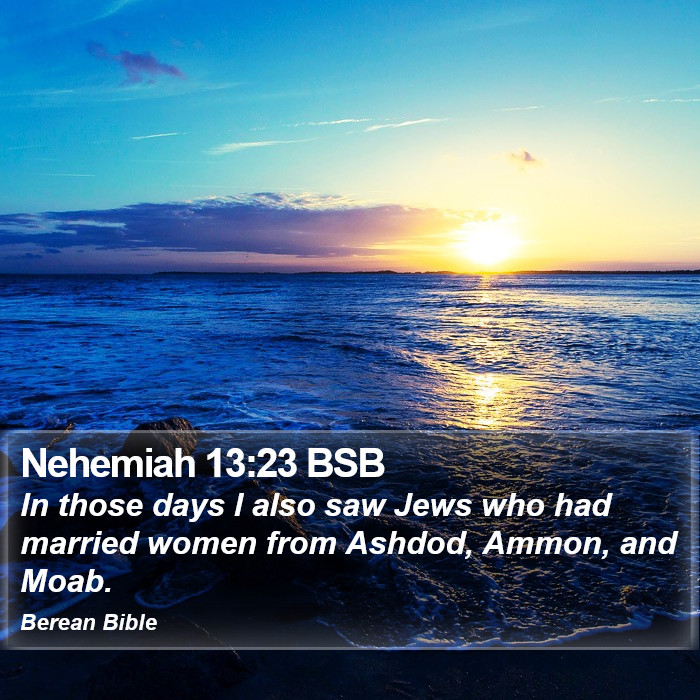 Nehemiah 13:23 BSB Bible Study