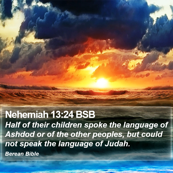 Nehemiah 13:24 BSB Bible Study