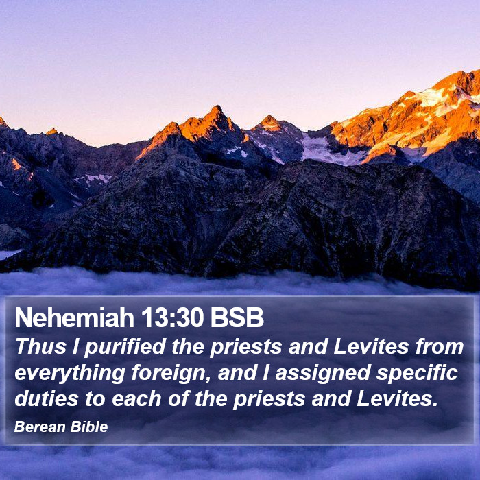 Nehemiah 13:30 BSB Bible Study