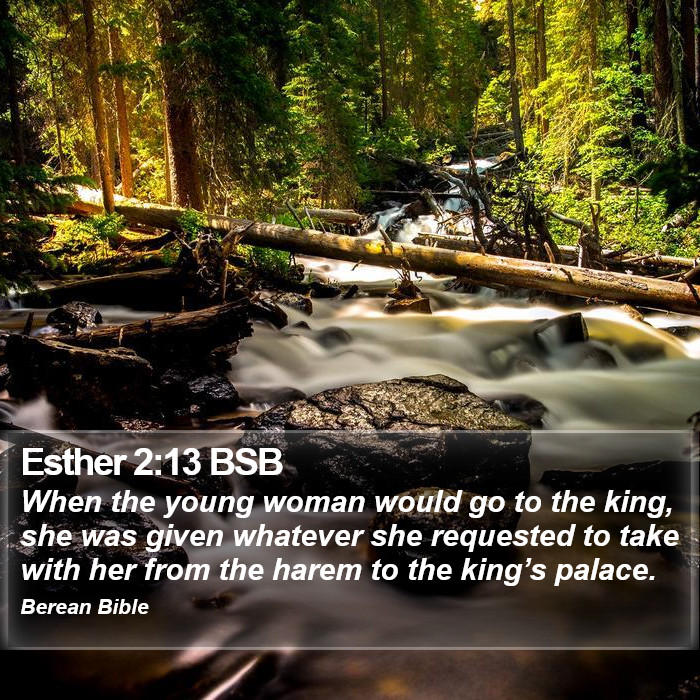 Esther 2:13 BSB Bible Study