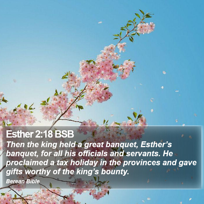 Esther 2:18 BSB Bible Study