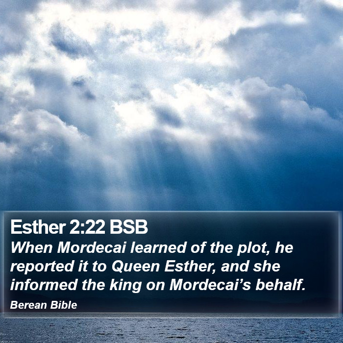 Esther 2:22 BSB Bible Study