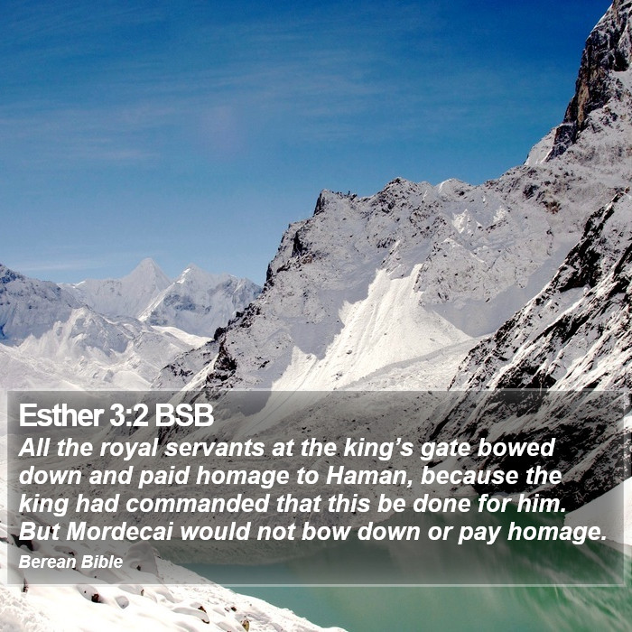 Esther 3:2 BSB Bible Study