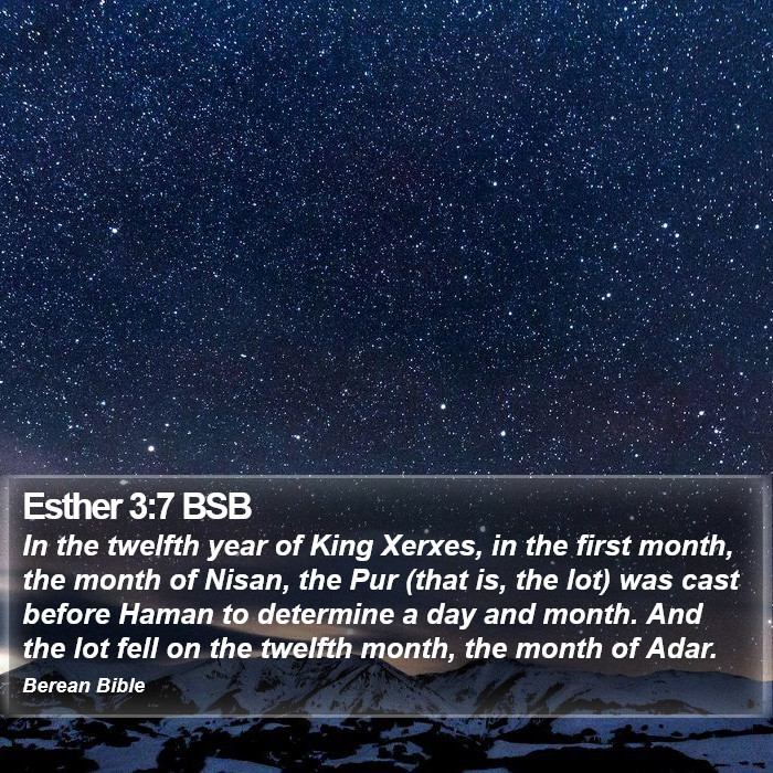 Esther 3:7 BSB Bible Study