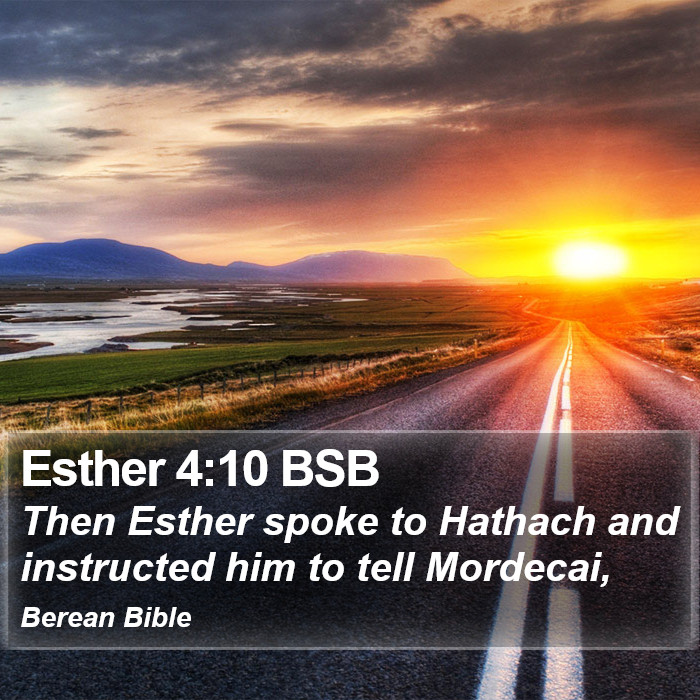 Esther 4:10 BSB Bible Study