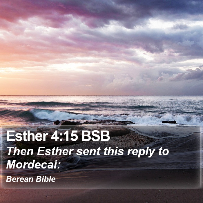 Esther 4:15 BSB Bible Study