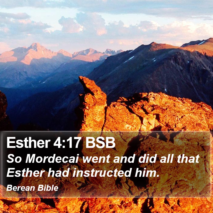 Esther 4:17 BSB Bible Study