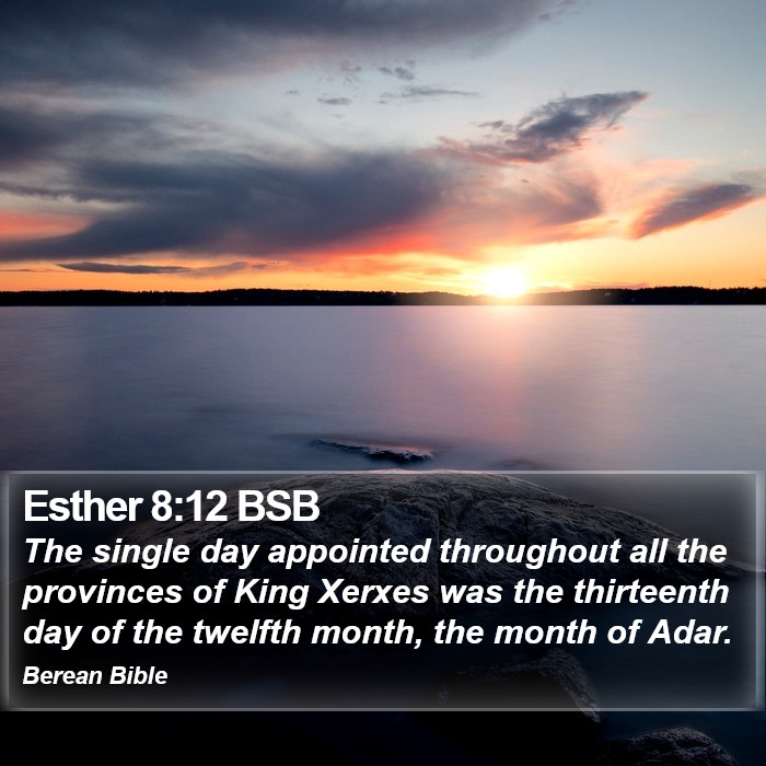 Esther 8:12 BSB Bible Study