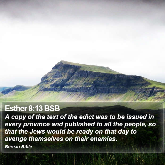 Esther 8:13 BSB Bible Study