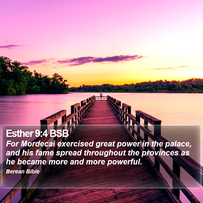 Esther 9:4 BSB Bible Study