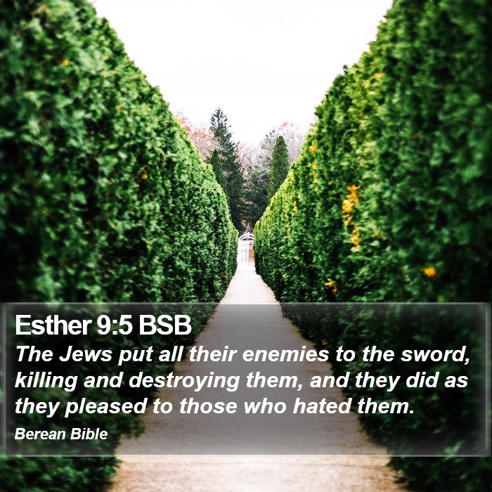 Esther 9:5 BSB Bible Study