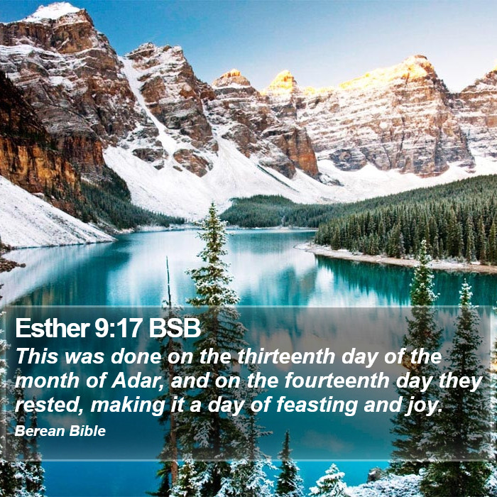 Esther 9:17 BSB Bible Study