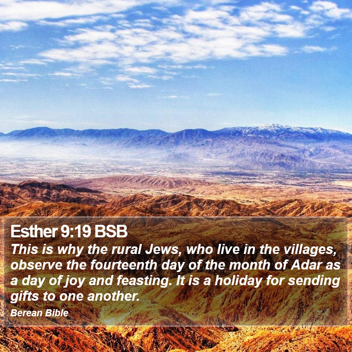 Esther 9:19 BSB Bible Study