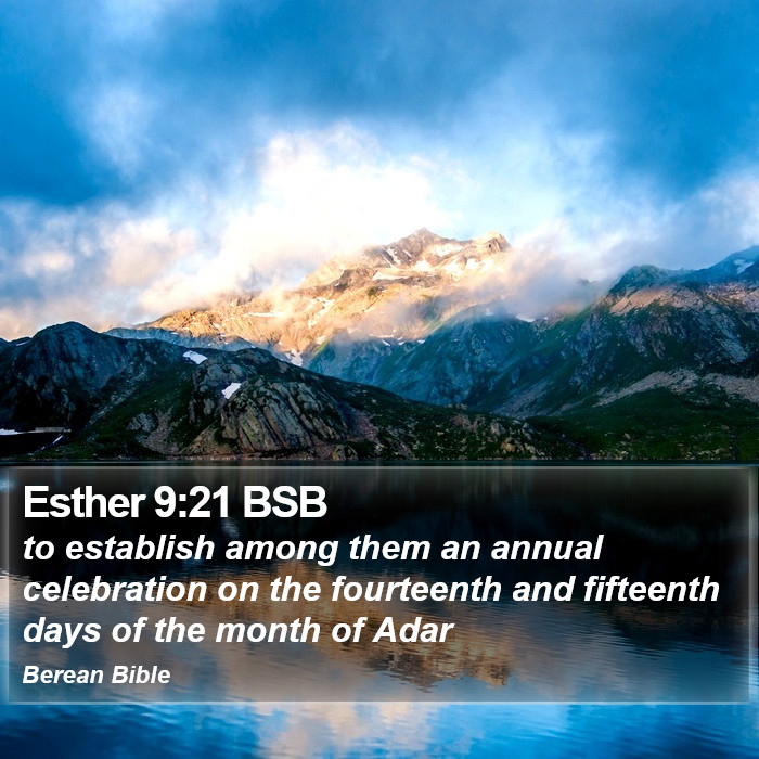 Esther 9:21 BSB Bible Study