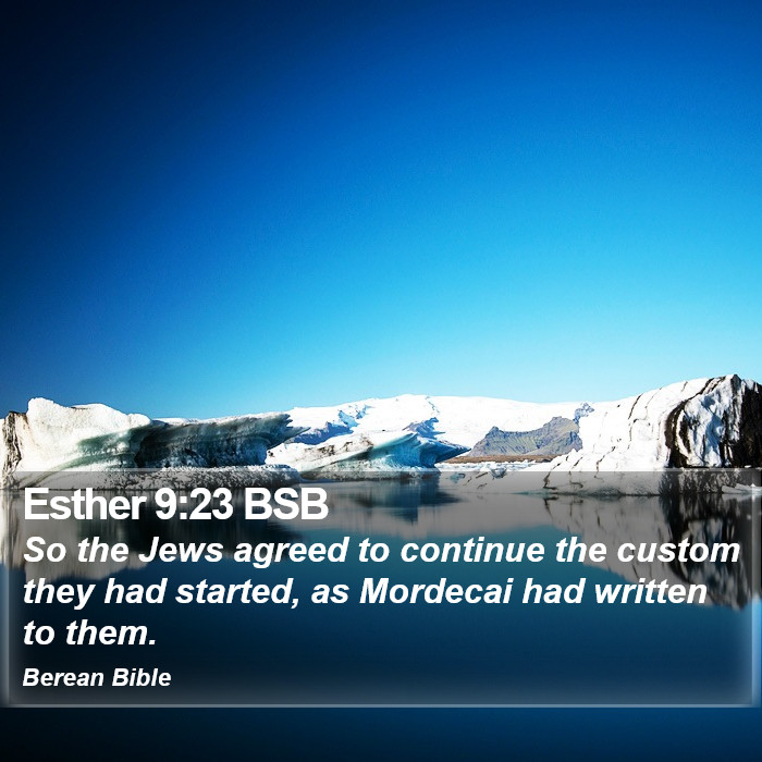 Esther 9:23 BSB Bible Study