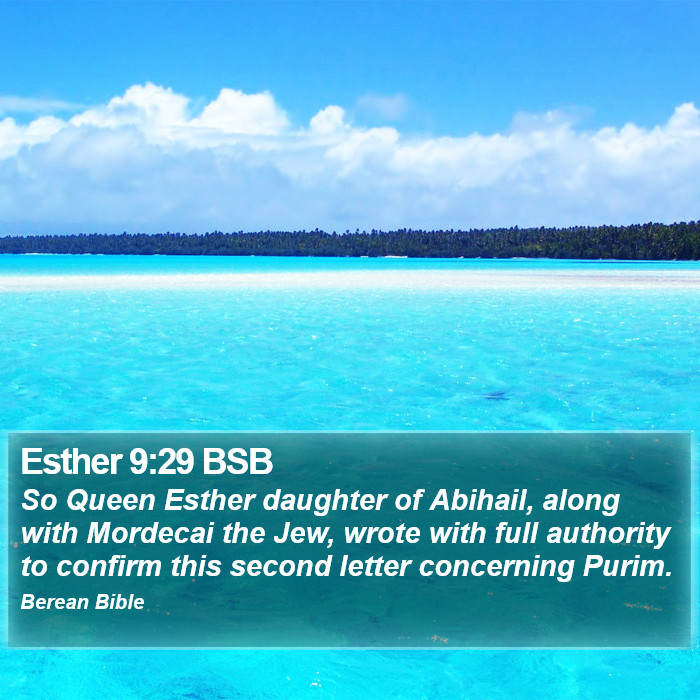 Esther 9:29 BSB Bible Study