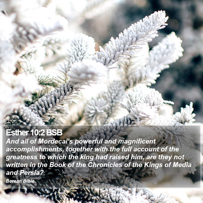 Esther 10:2 BSB Bible Study