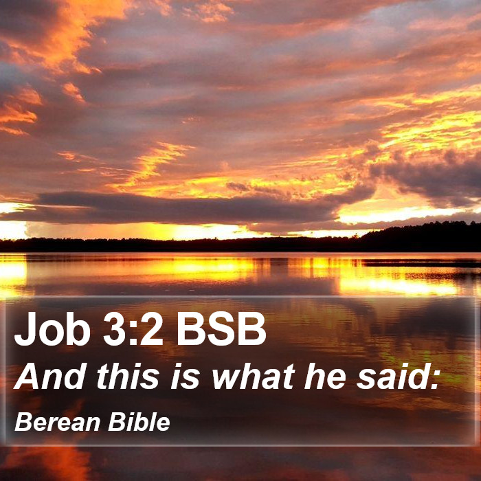 Job 3:2 BSB Bible Study