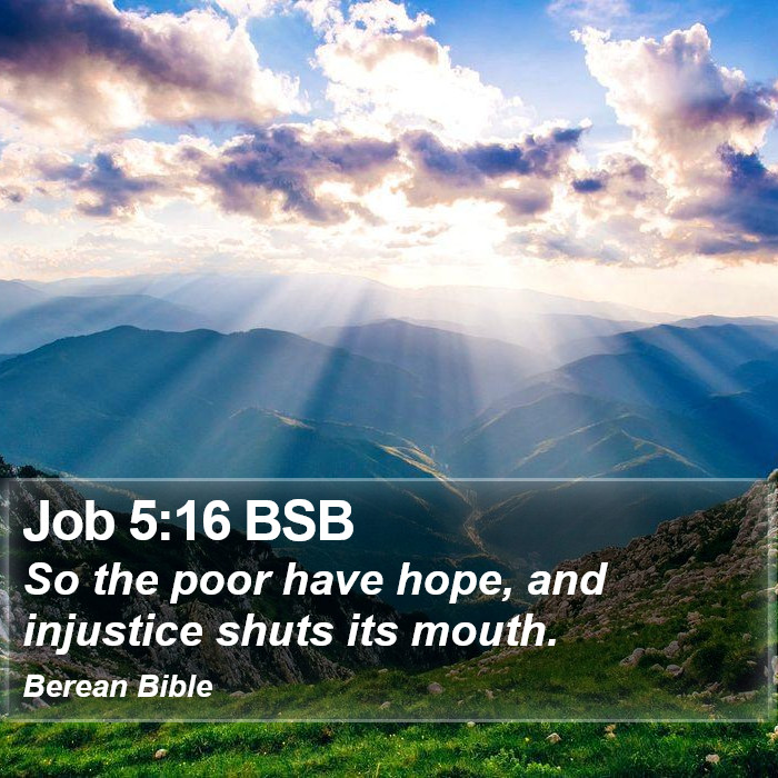 Job 5:16 BSB Bible Study