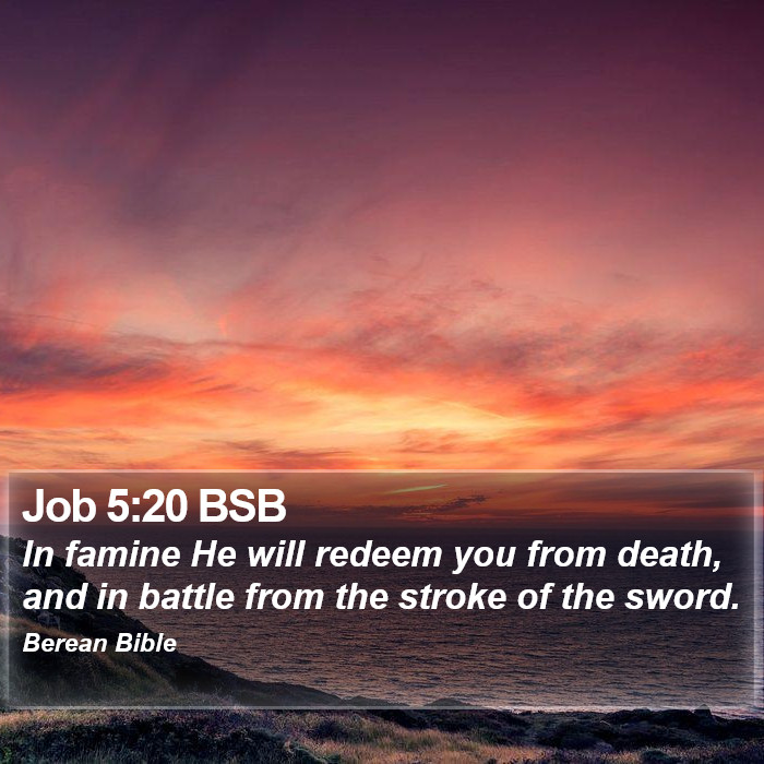 Job 5:20 BSB Bible Study