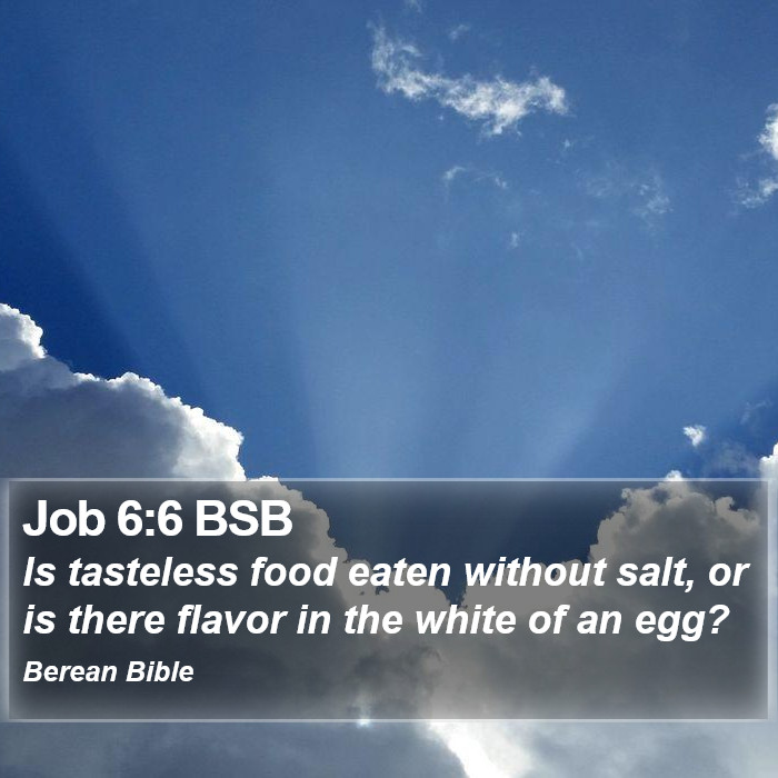 Job 6:6 BSB Bible Study