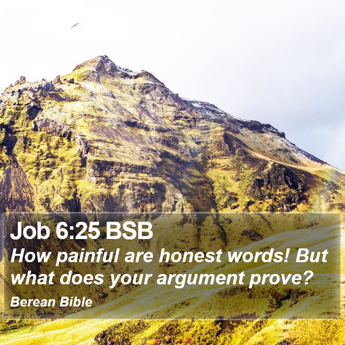 Job 6:25 BSB Bible Study