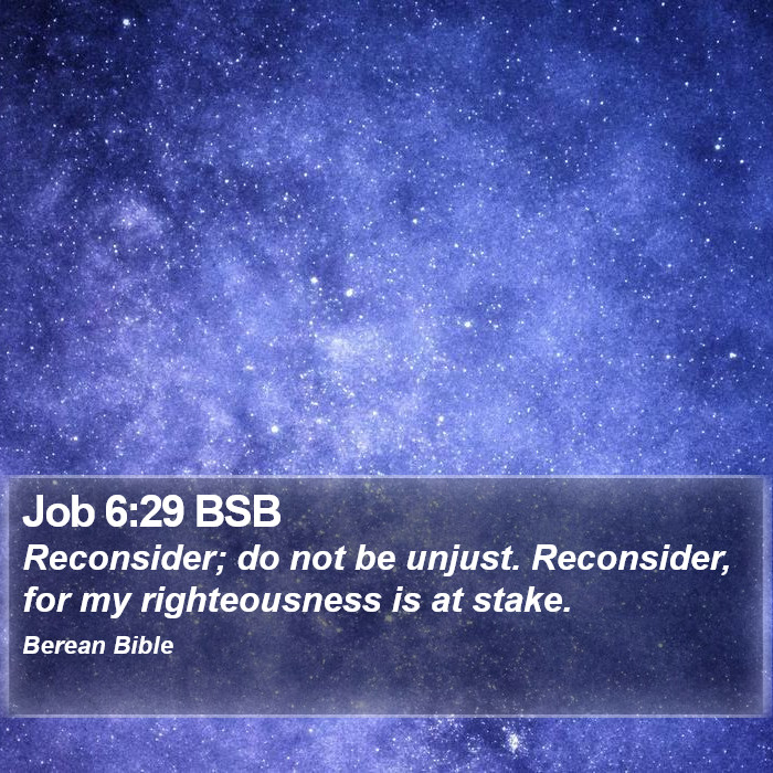 Job 6:29 BSB Bible Study