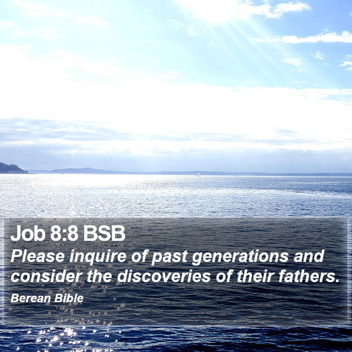 Job 8:8 BSB Bible Study