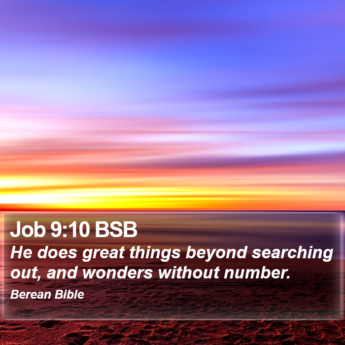 Job 9:10 BSB Bible Study