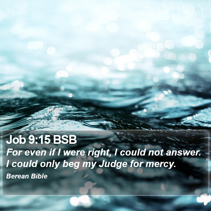 Job 9:15 BSB Bible Study