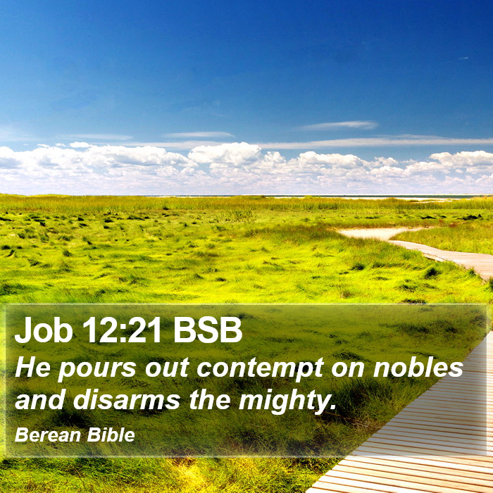 Job 12:21 BSB Bible Study