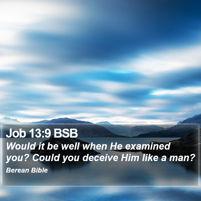 Job 13:9 BSB Bible Study