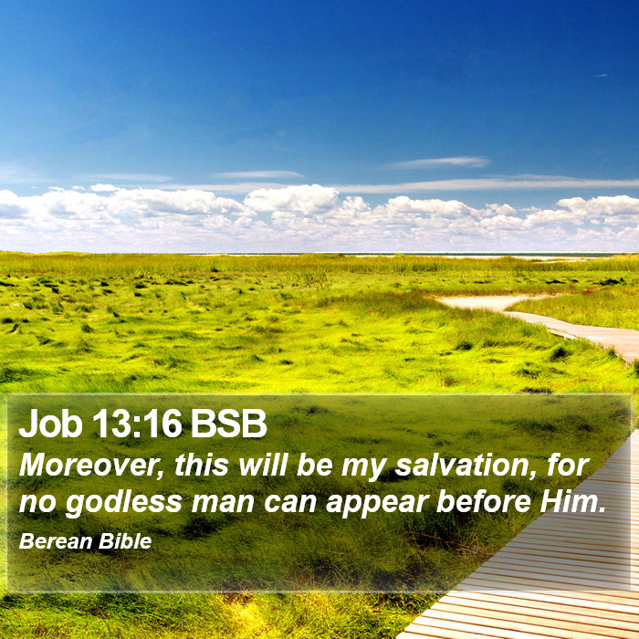 Job 13:16 BSB Bible Study