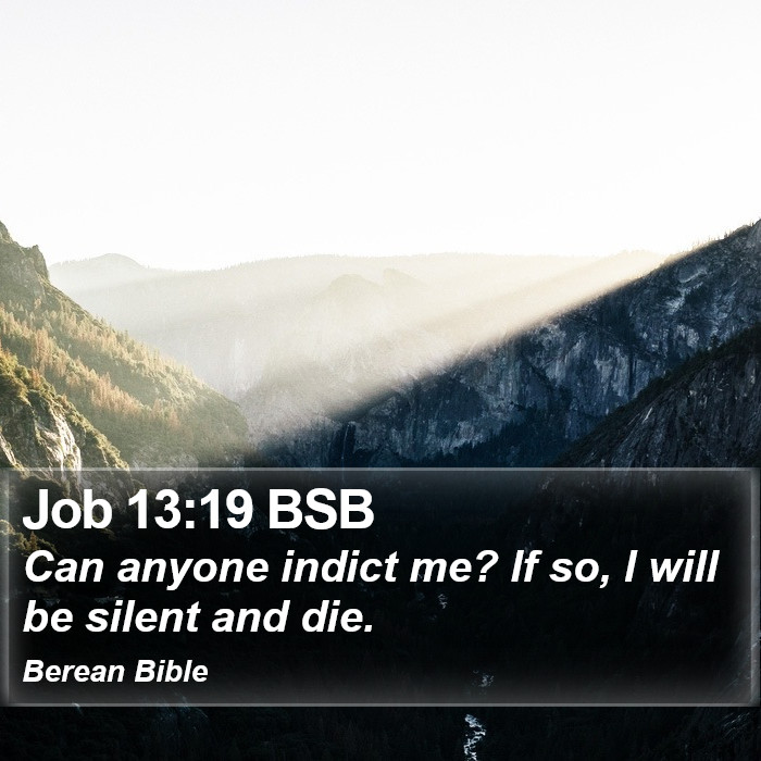 Job 13:19 BSB Bible Study