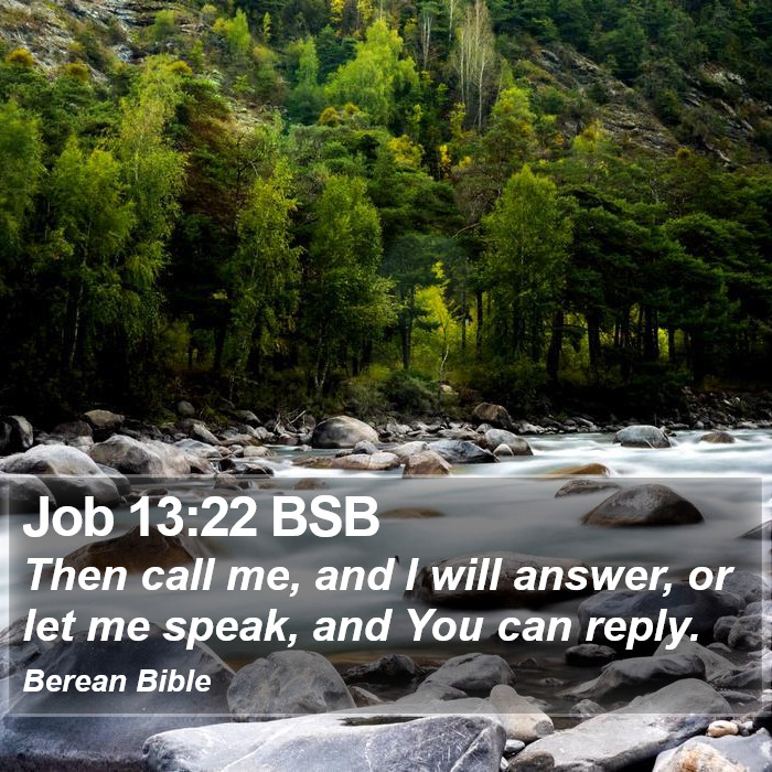 Job 13:22 BSB Bible Study