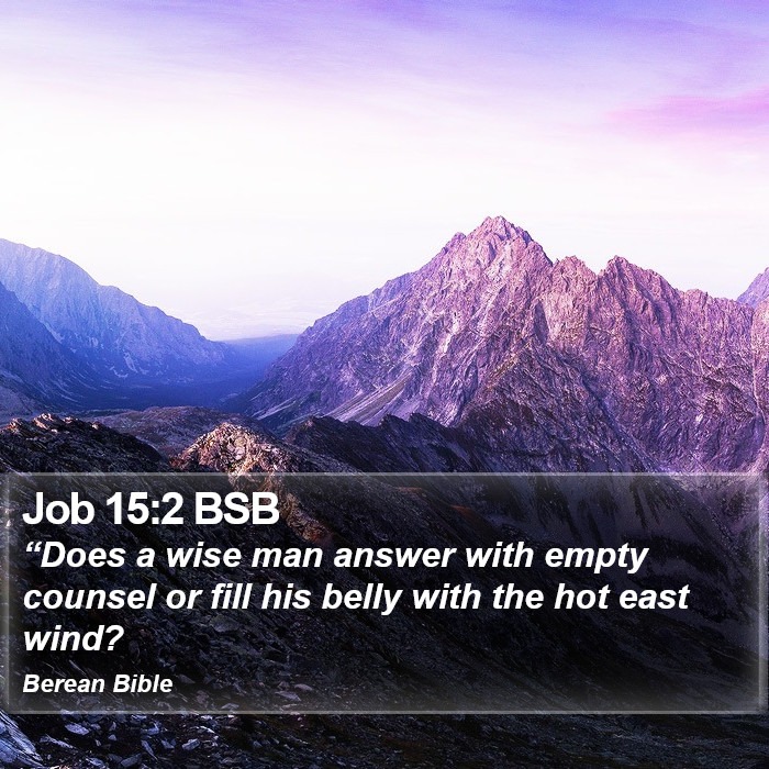 Job 15:2 BSB Bible Study