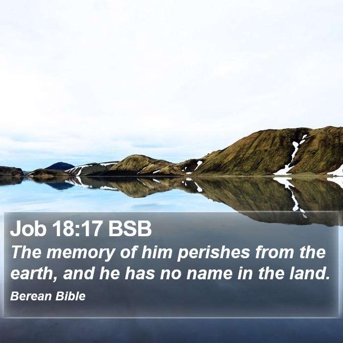 Job 18:17 BSB Bible Study