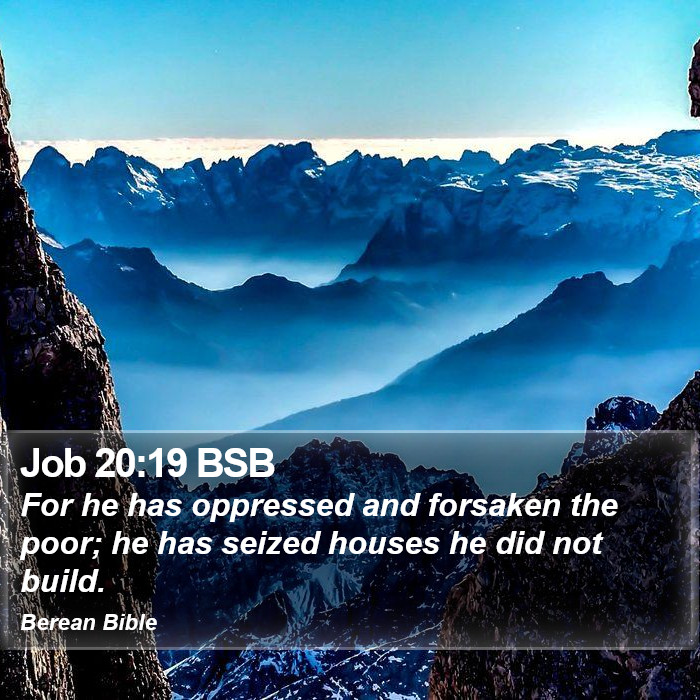 Job 20:19 BSB Bible Study