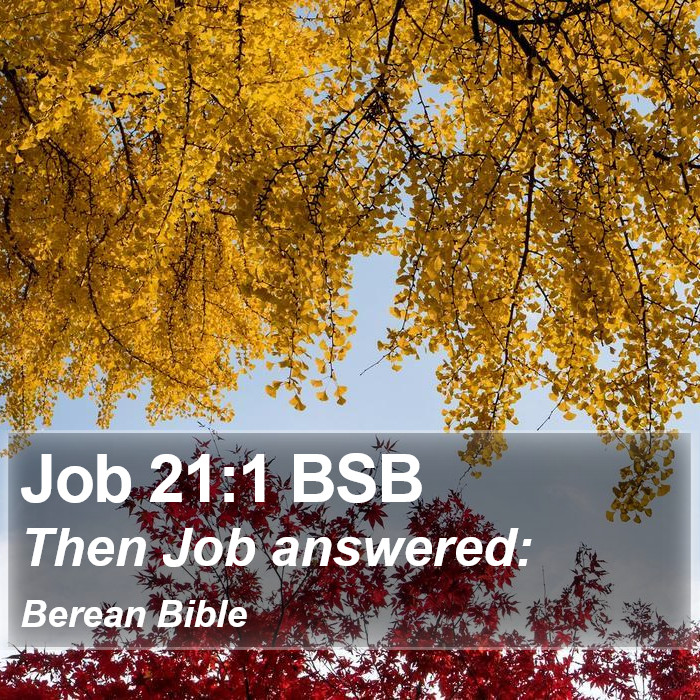 Job 21:1 BSB Bible Study