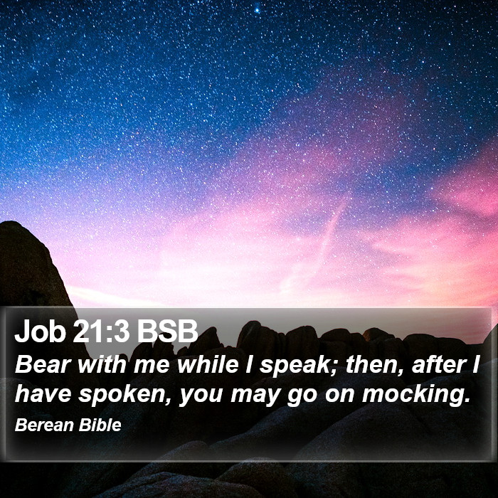 Job 21:3 BSB Bible Study