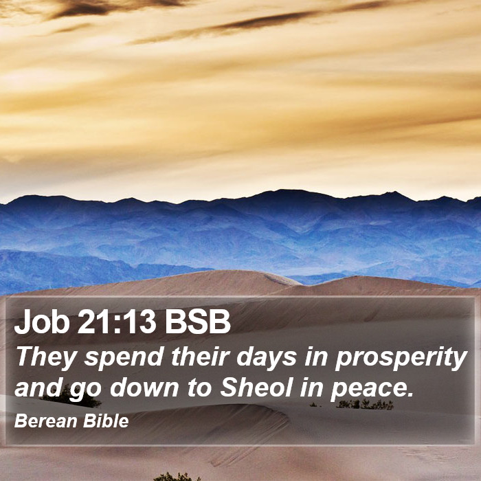 Job 21:13 BSB Bible Study